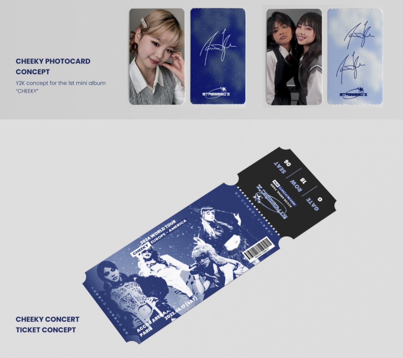 Concept de billets de concert bleus