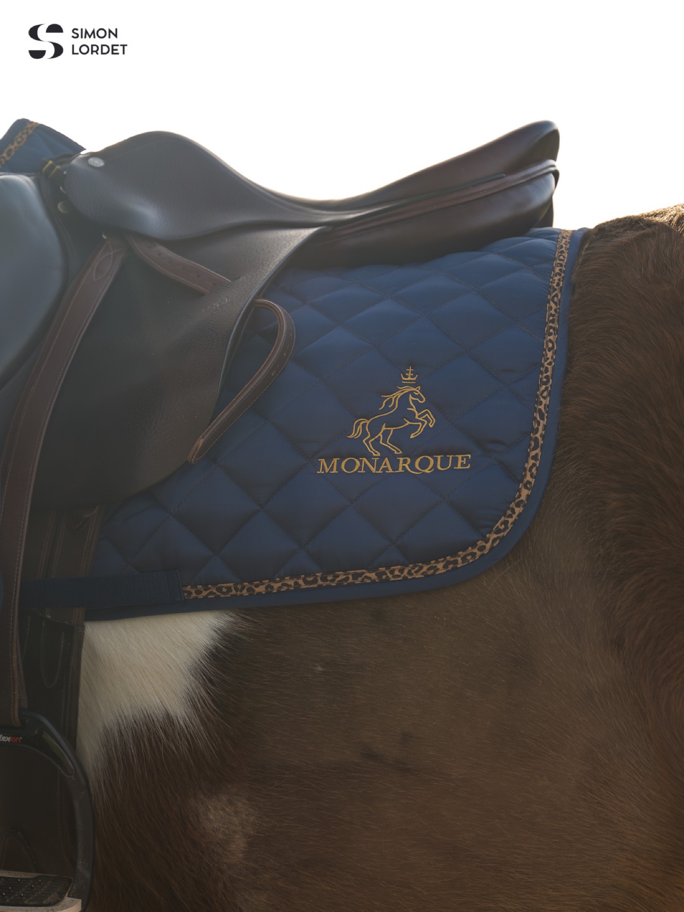 Photographie de produits de sellerie équestre pour Monarque.